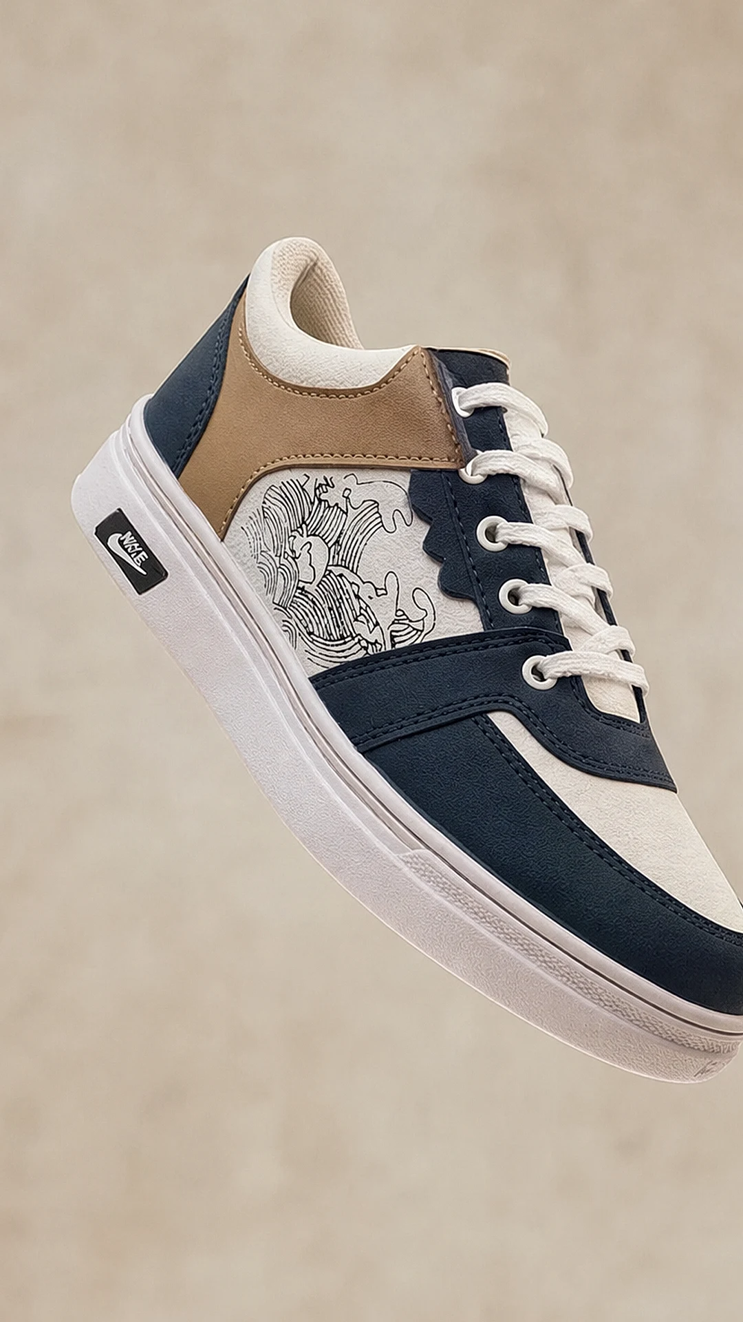 Urban Wave Premium Casual Sneakers – Green/Brown