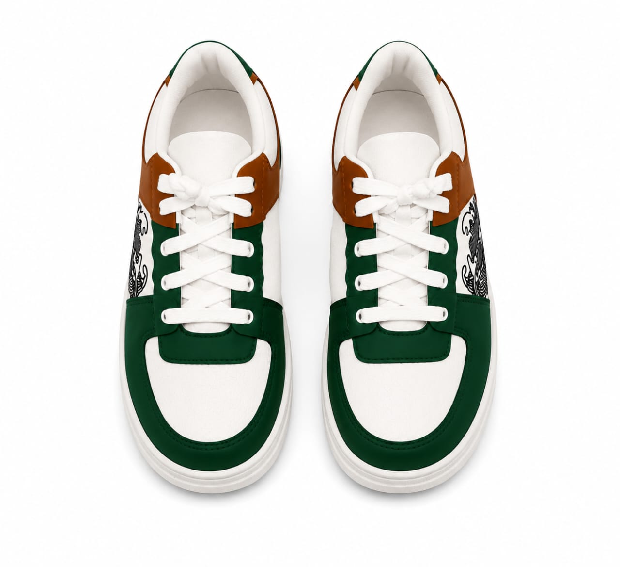 Urban Wave Premium Casual Sneakers – Green/Brown